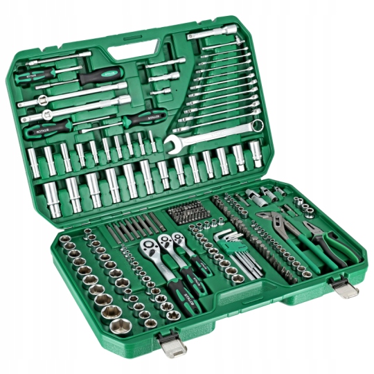 ZESTAW KLUCZY NASADOWYCH i NARZĘDZI 1/4'' 3/8'' 1/2'' 237 el. S011100237