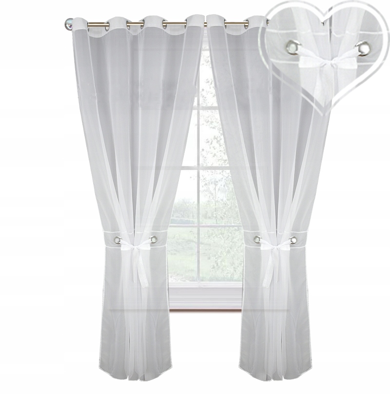 

Firana Gotowa 145x250 Woal Kokon Przelotki