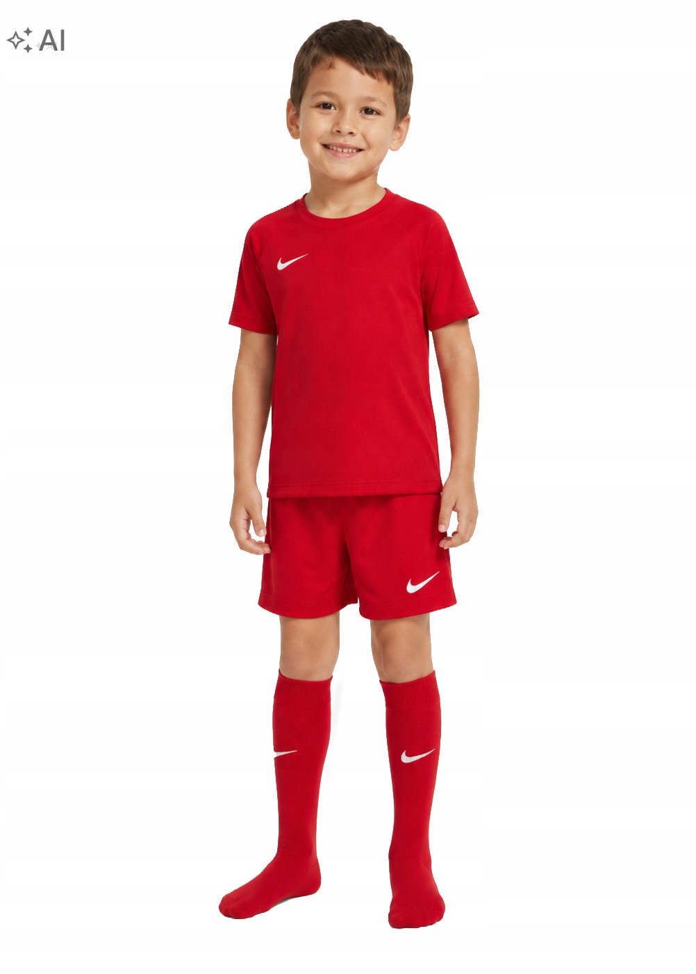 Komplet Sportowy Dziecięcy Nike Koszulka Spodenki Getry roz. XL (122-128)