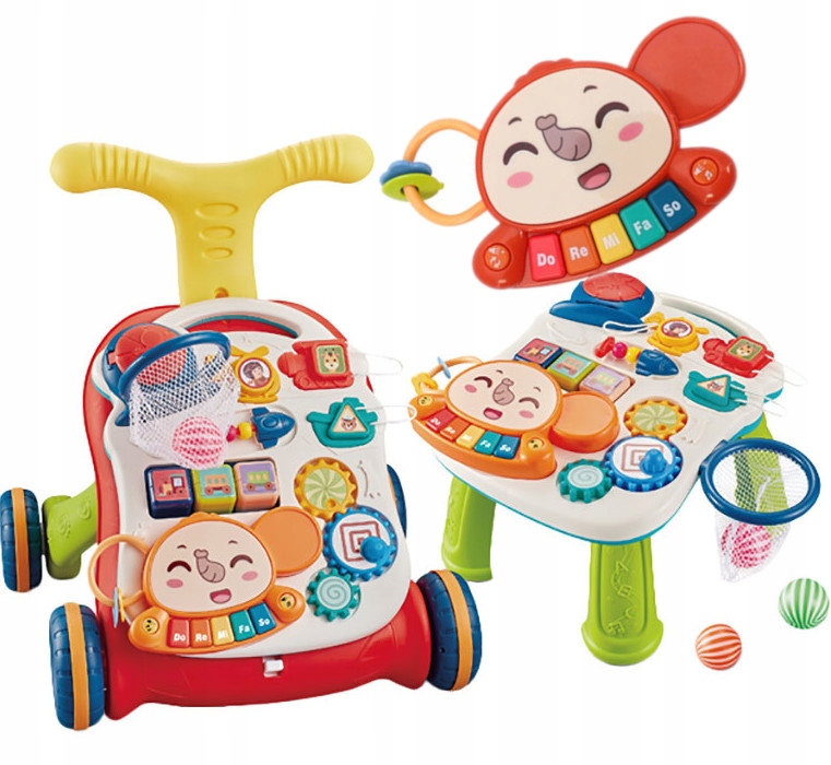 CHODZIK PCHACZ INTERAKTYWNY STOLIK EDUKACYJNY KOSZYKÓWKA dla dzieci 5w1 Rodzaj Pchacz