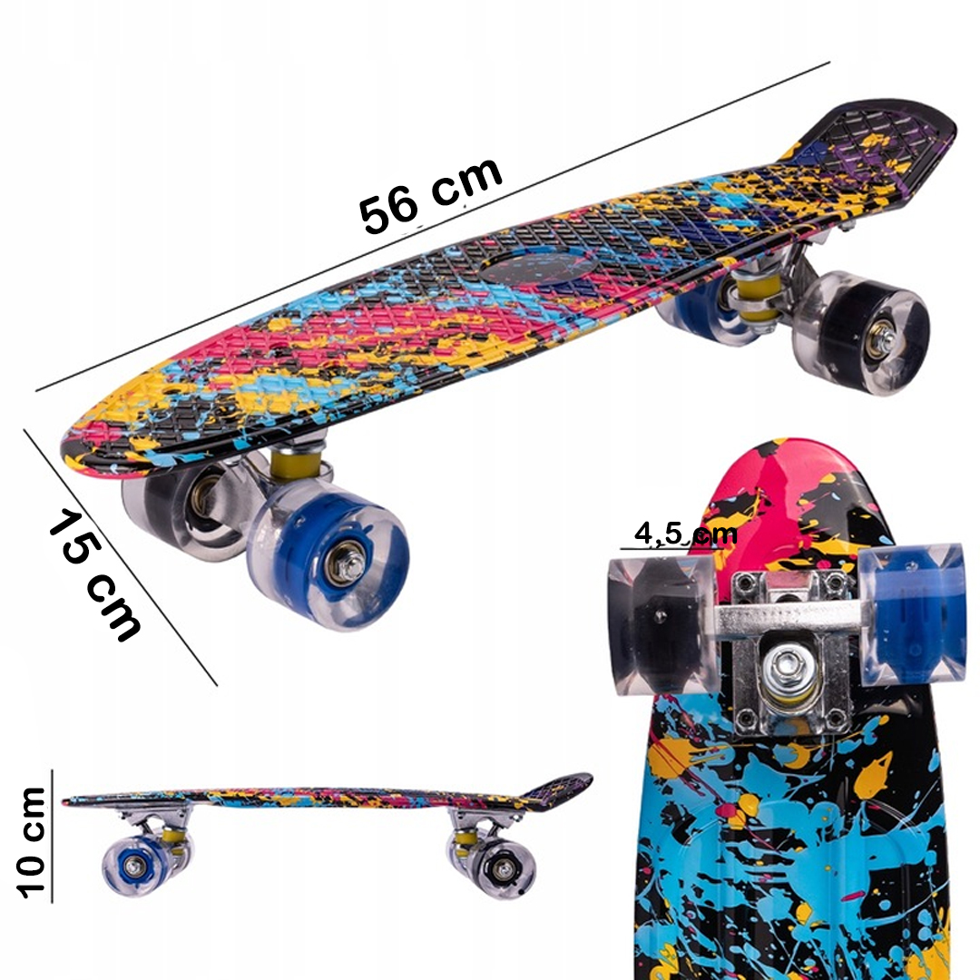 DESKOROLKA FISZKA LED ŚWIECĄCE KOŁA LED RGB DESKA FISHBOARD DLA DZIECI Model Z513