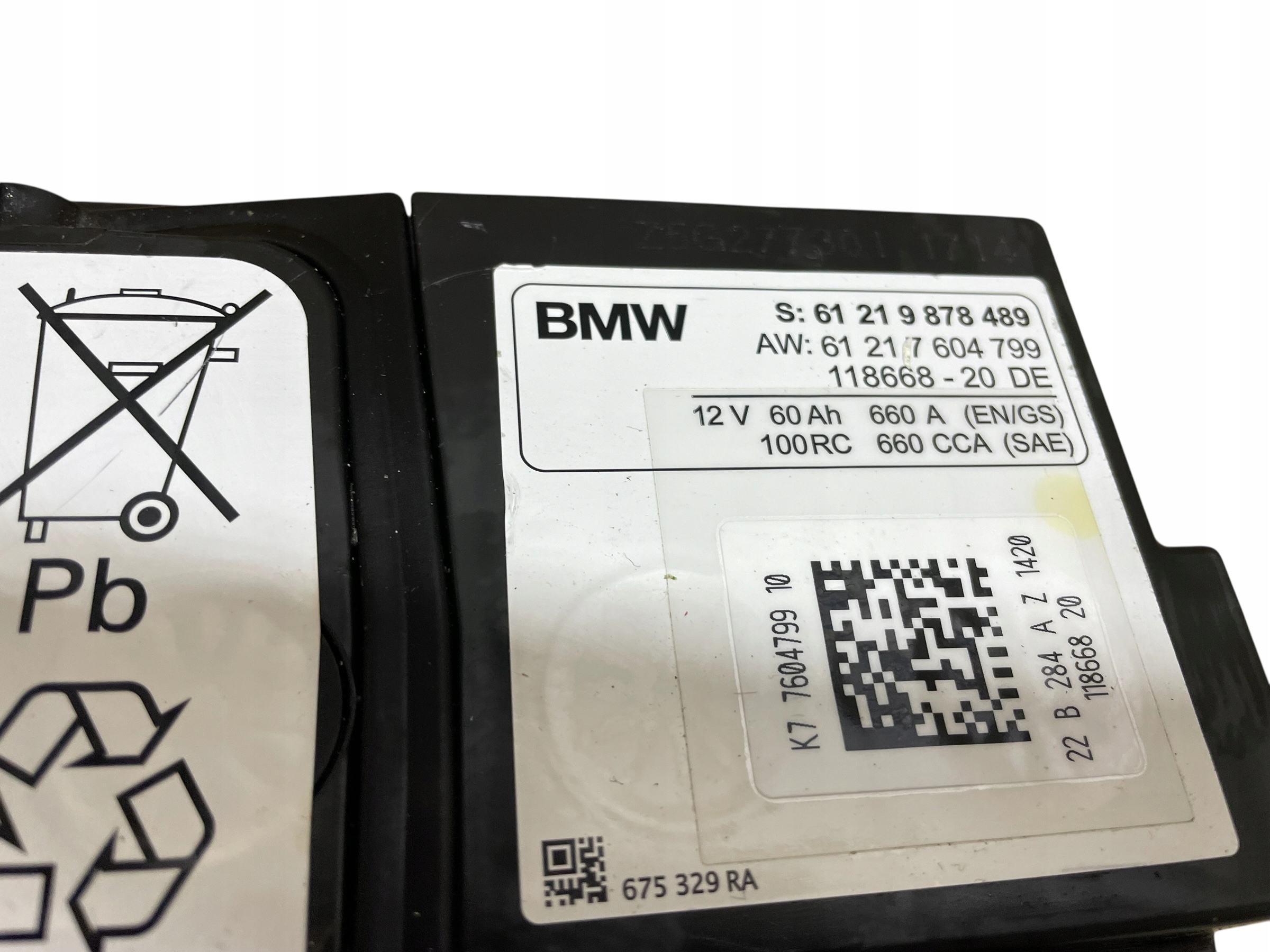 AKUMULATOR AGM START-STOP 12V 60AH 660AH BMW 2022R Original
