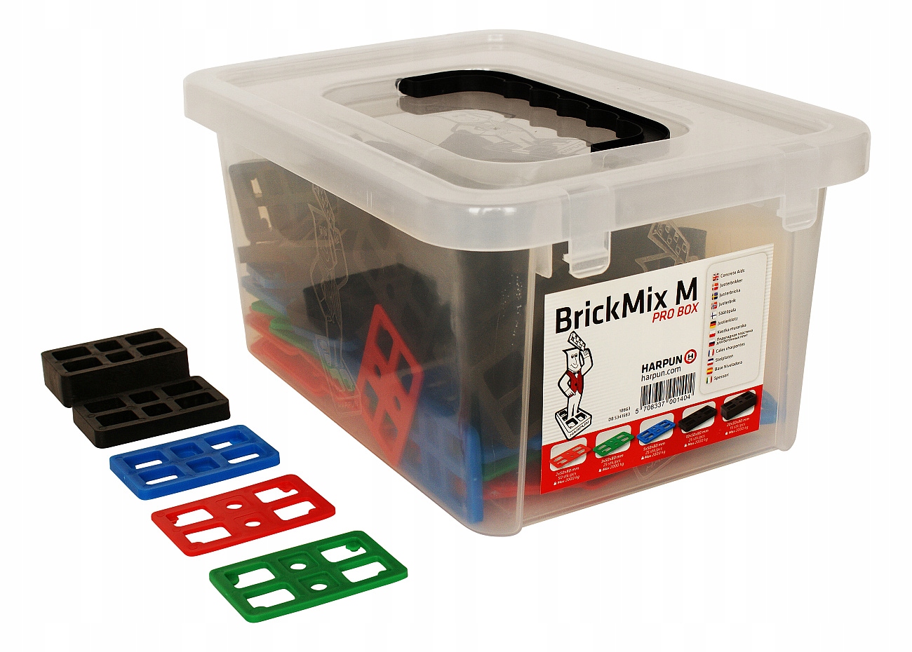 Distanční podložky pro vysoké zatížení do 2 tun mix 140 ks