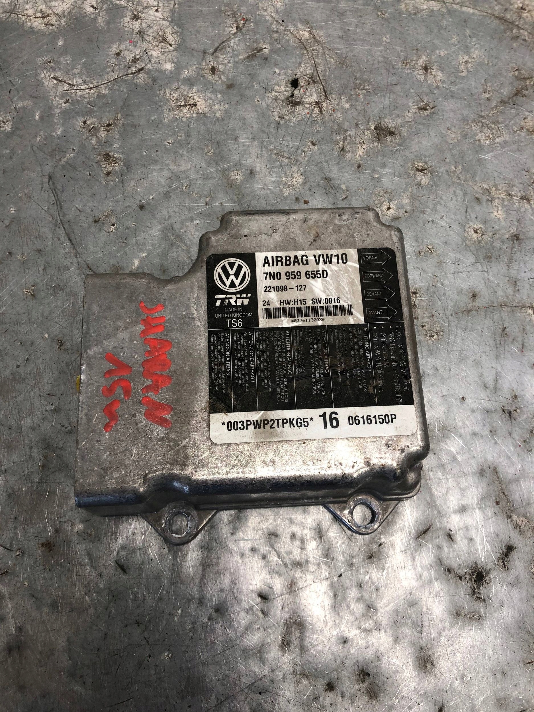 modulo SENSOR airbag VW SHARAN 7N0959655D