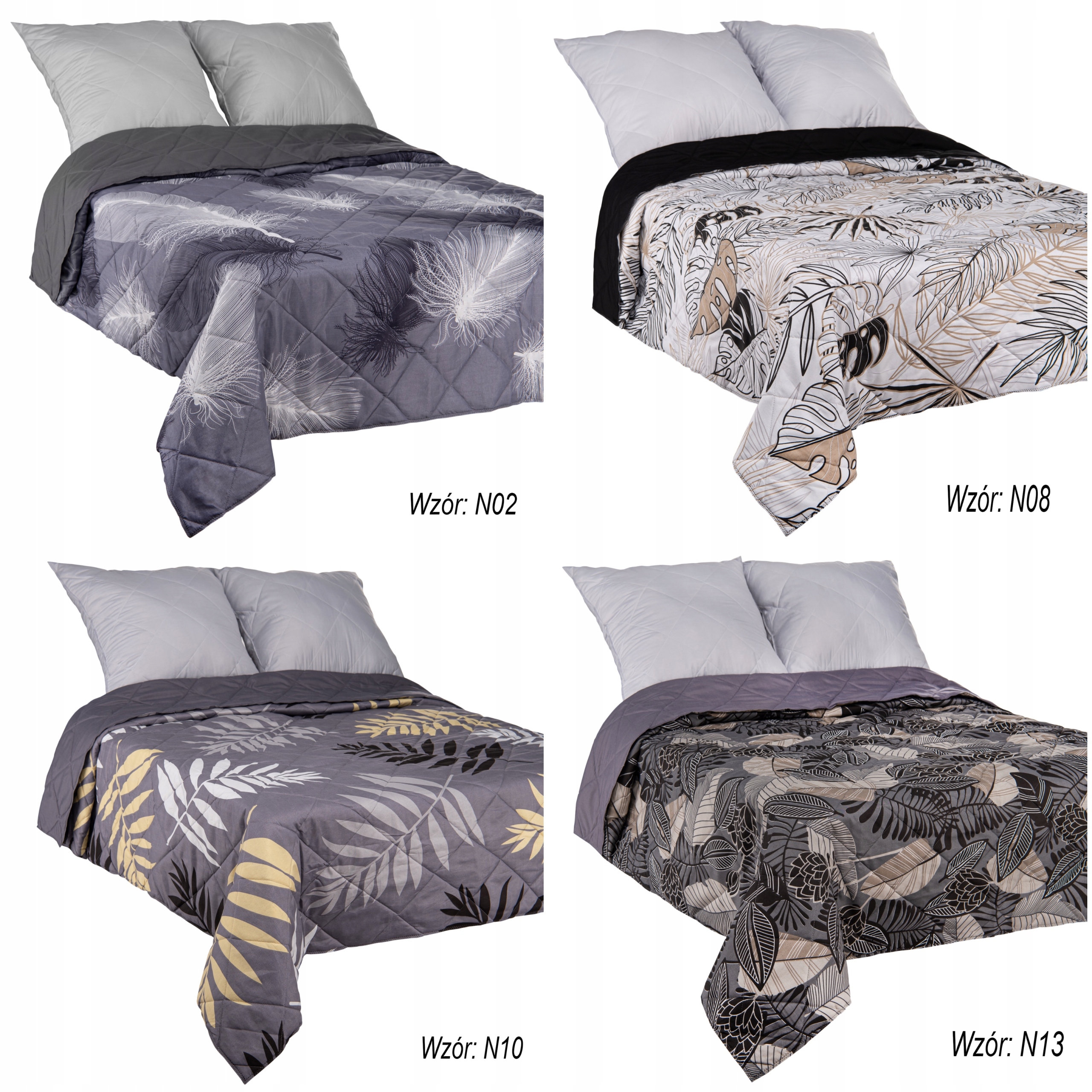 DWUSTRONNA NARZUTA NA ŁÓŻKO PIKOWANA 100X200 Kapa Wymiary 110x170cm