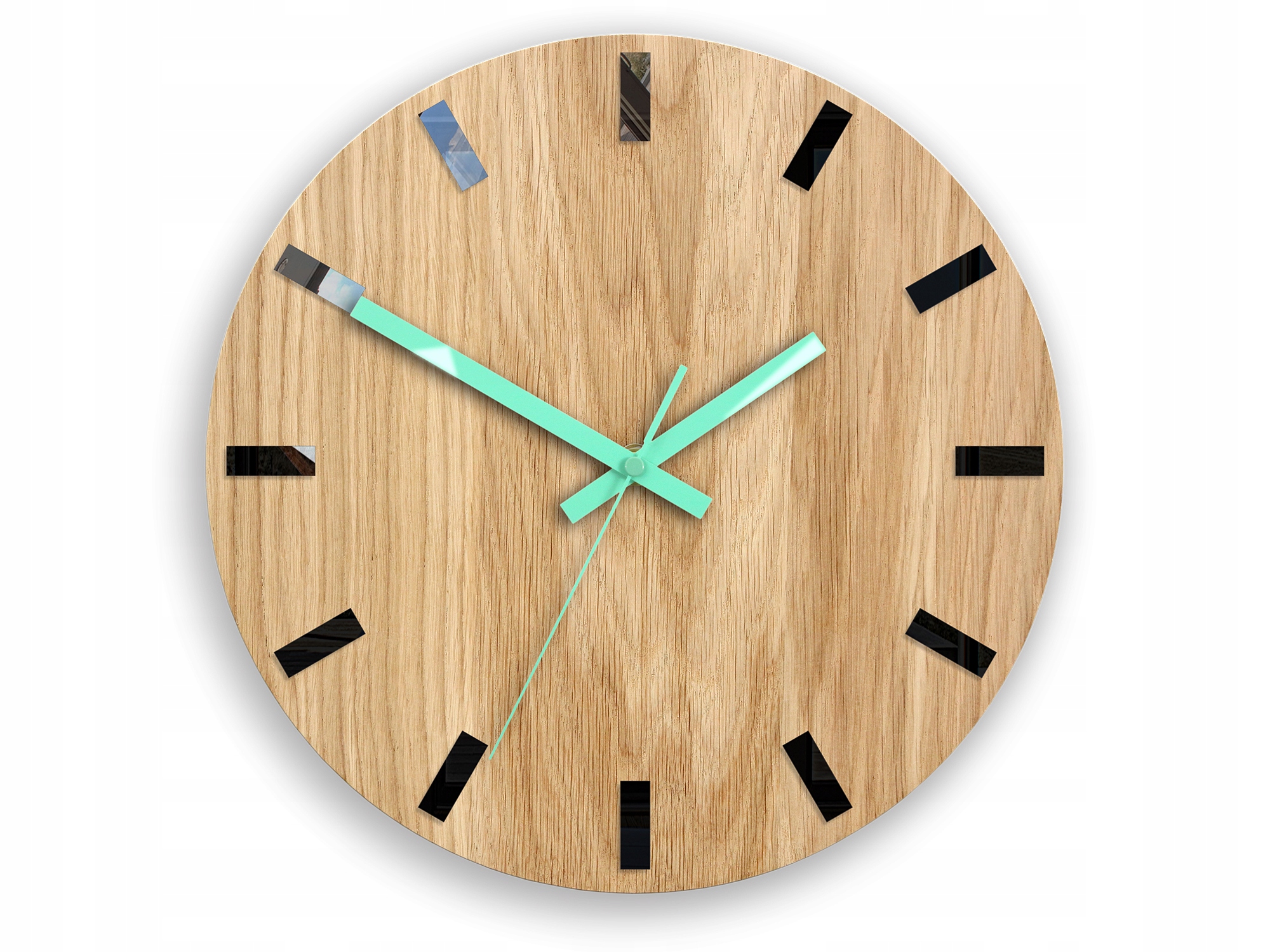 Moderní dřevěný nástěnný hodinový stroj s tichým mechanismem, Kulatý, robustní