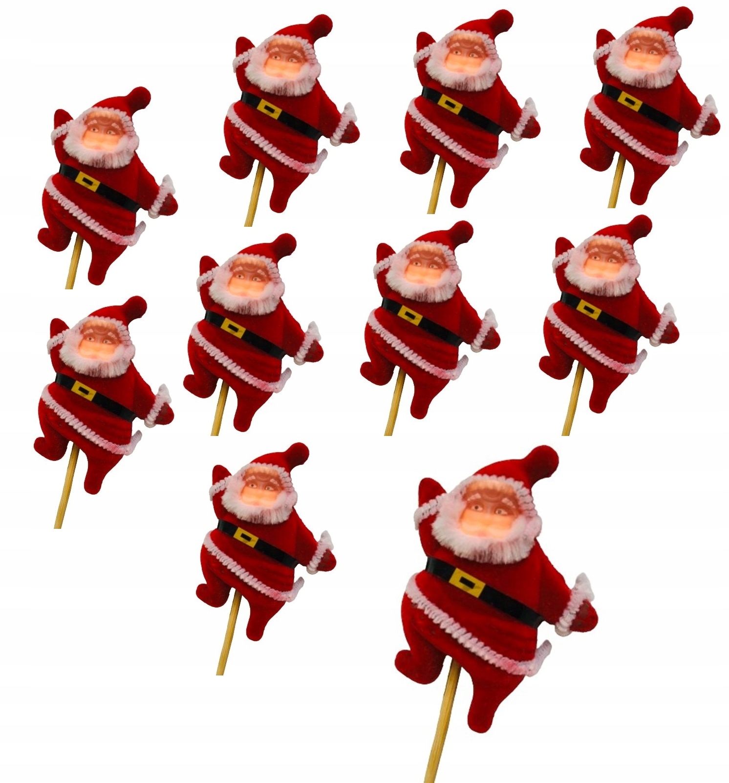 50 x Vianočný Mikuláš na paličke tyčinky na ozdobenie darčekových kompozícií