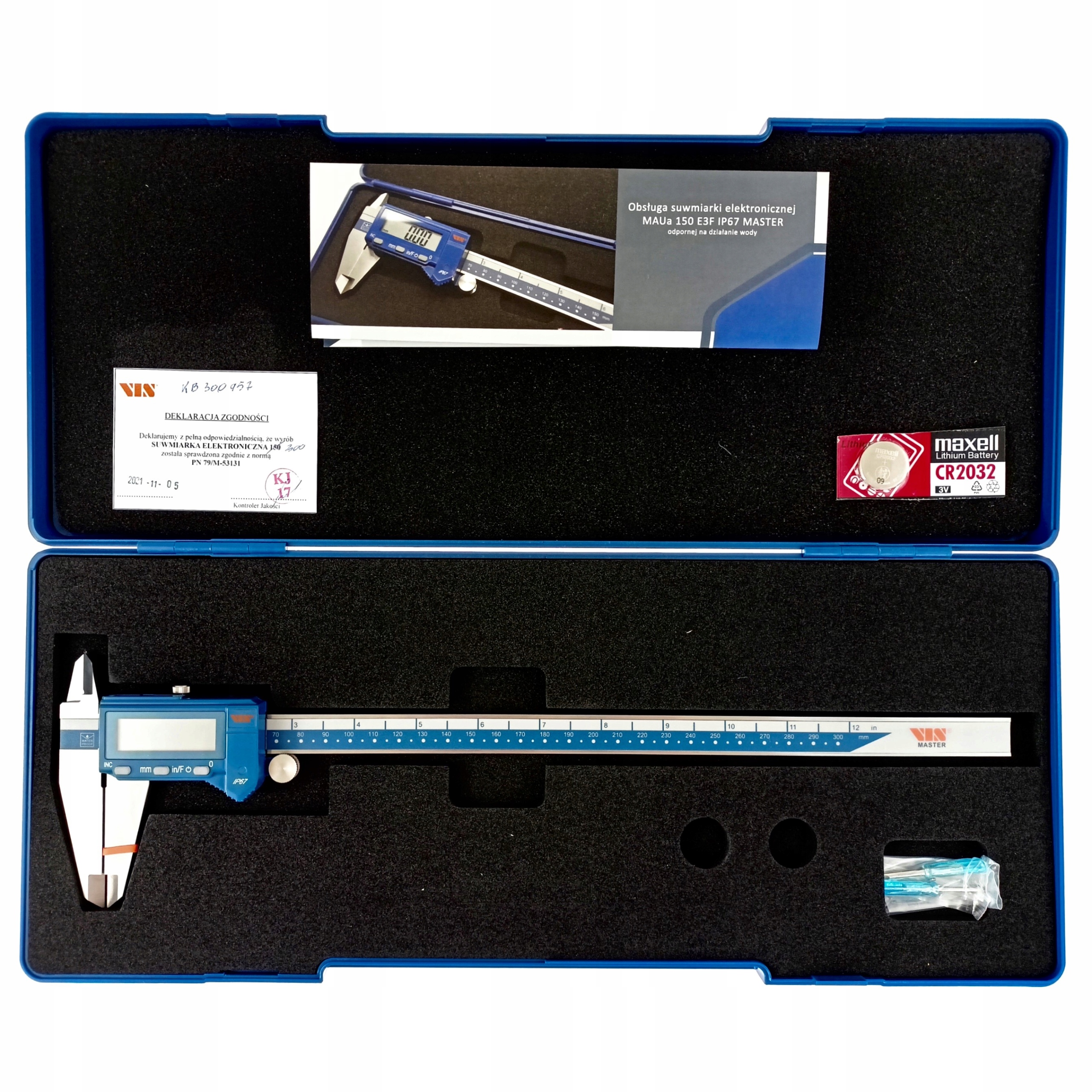 Suwmiarka elektroniczna cyfrowa 300mm IP67 VIS