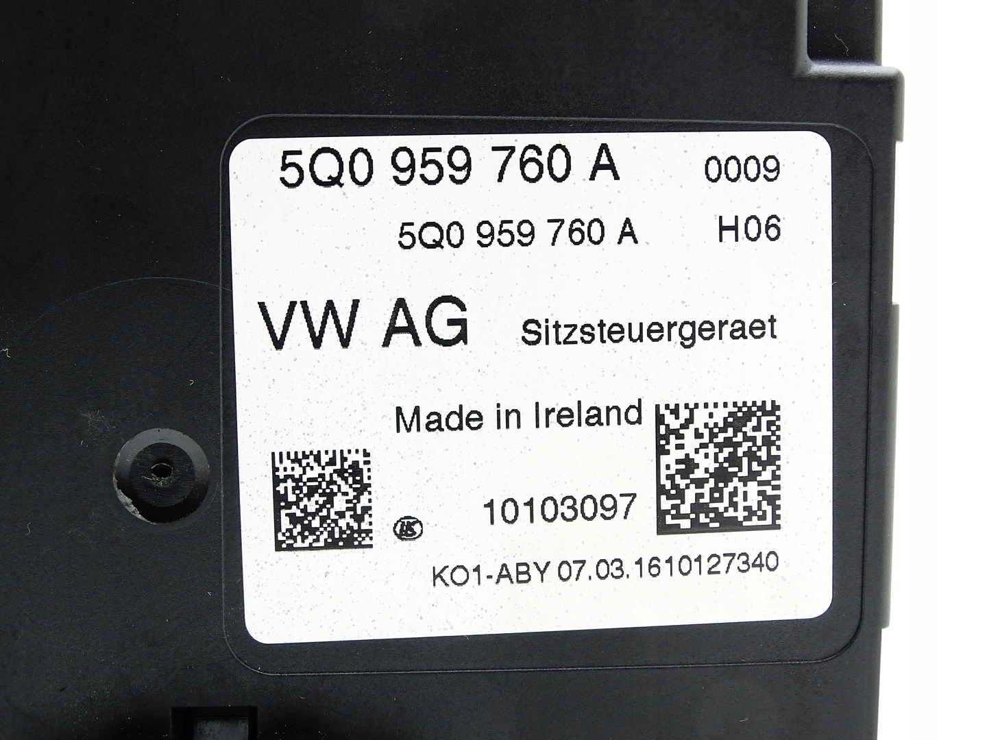 module control unit seat SKODA SUPERB III 15- 5Q0959760A