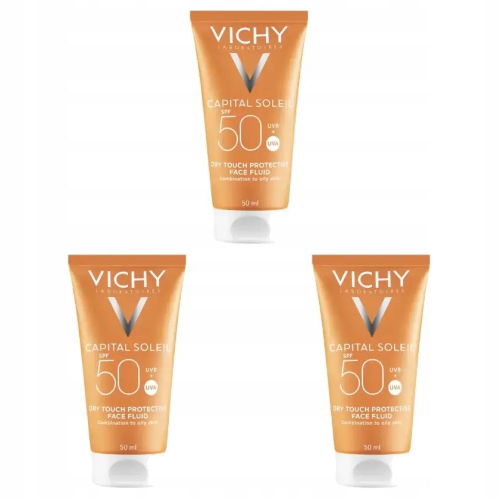 3x Vichy Capital Soleil Matujący krem do twarzy Spf 50, 50 ml