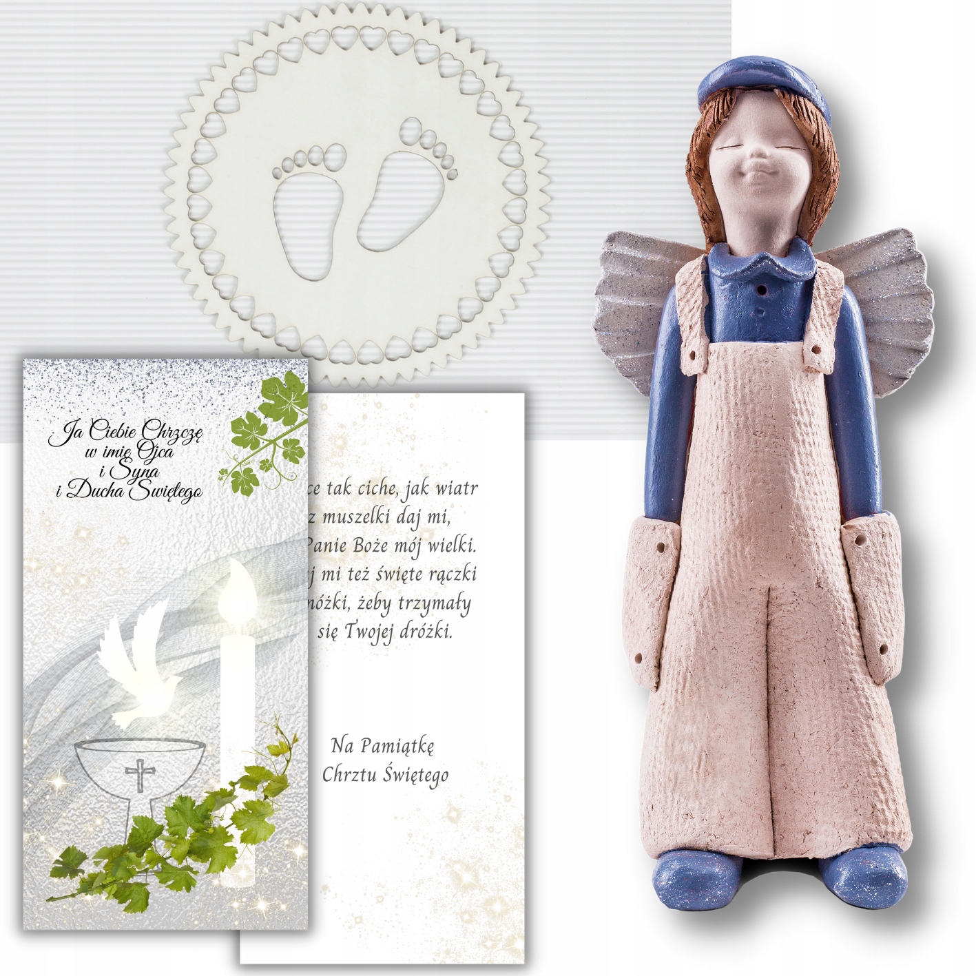 PAMIĄTKA CHRZTU ŚWIĘTEGO ANIOŁ STRÓŻ ANIOŁEK