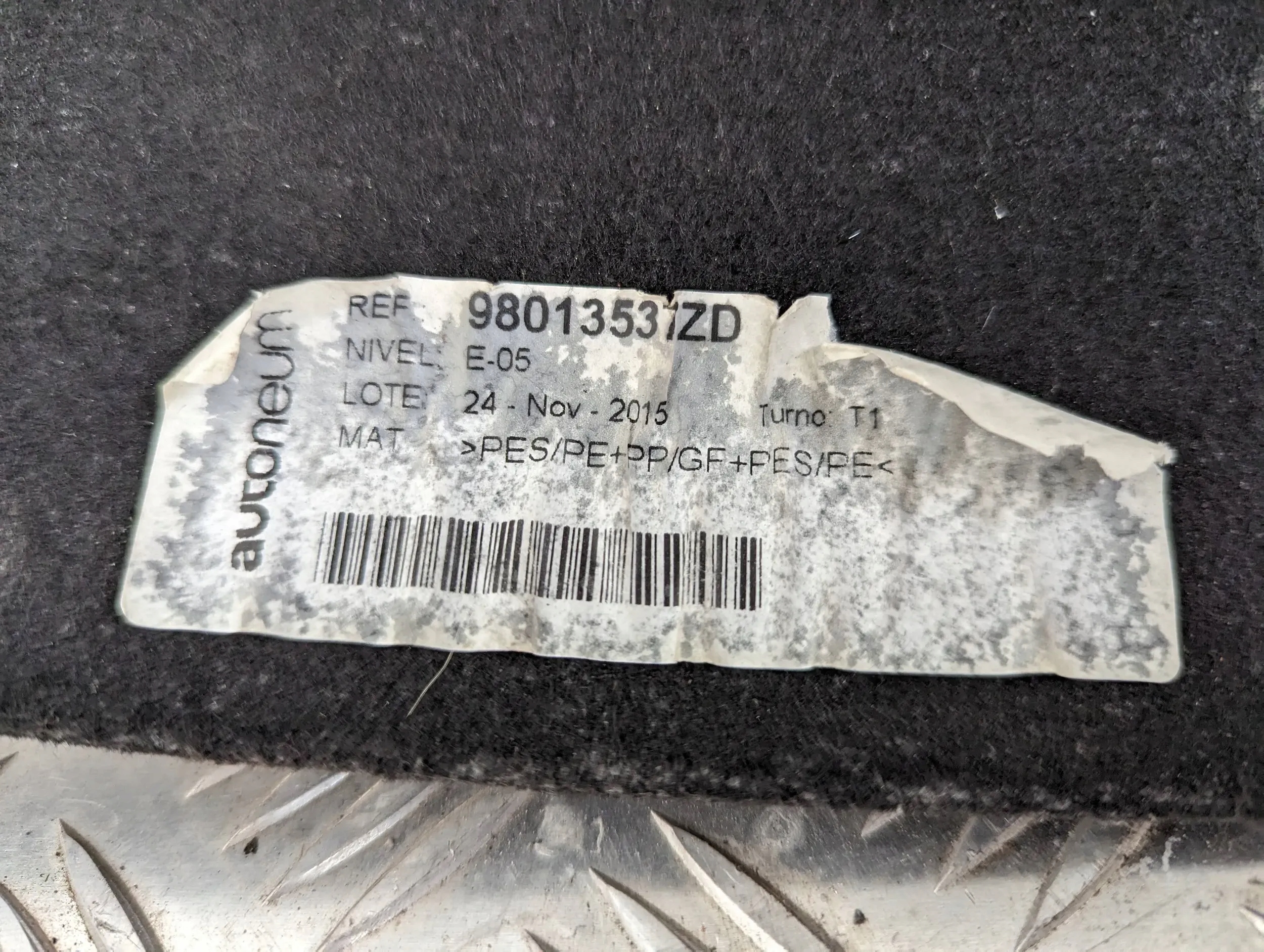 CITROEN C4 CACTUS 2017-2020 полка багажника