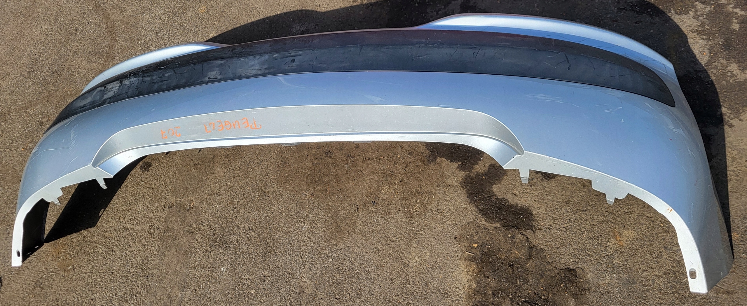 bumper rear part rear PEUGEOT 207 OE grey