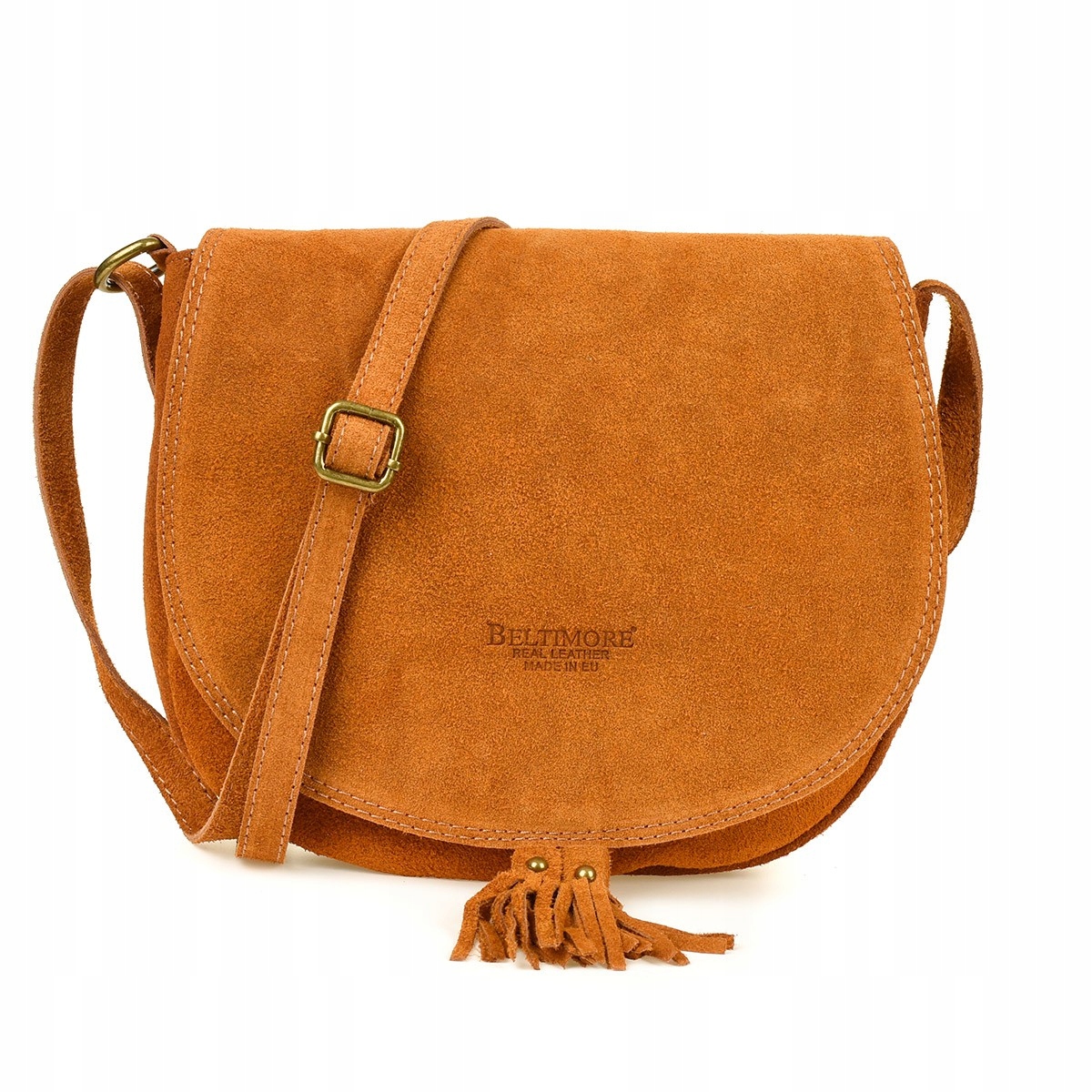 Camelová kabelka přes rameno dámská, kožená kabelka přes rameno, italská kožená kabelka