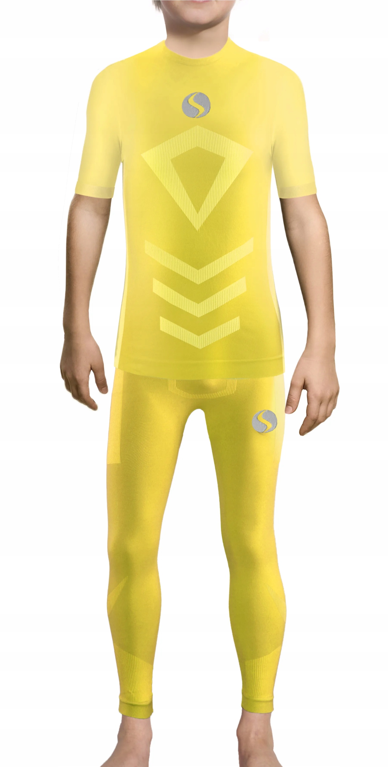 Sesto Senso Chlapecký komplet Thermo s dlouhým rukávem a kalhotami Žlutá 140-164 2XS/XS