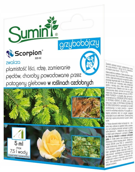SUMIN SCORPION 325 SC rośliny ozdobne środek grzybobójczy PLAMISTOŚĆ 5 ml