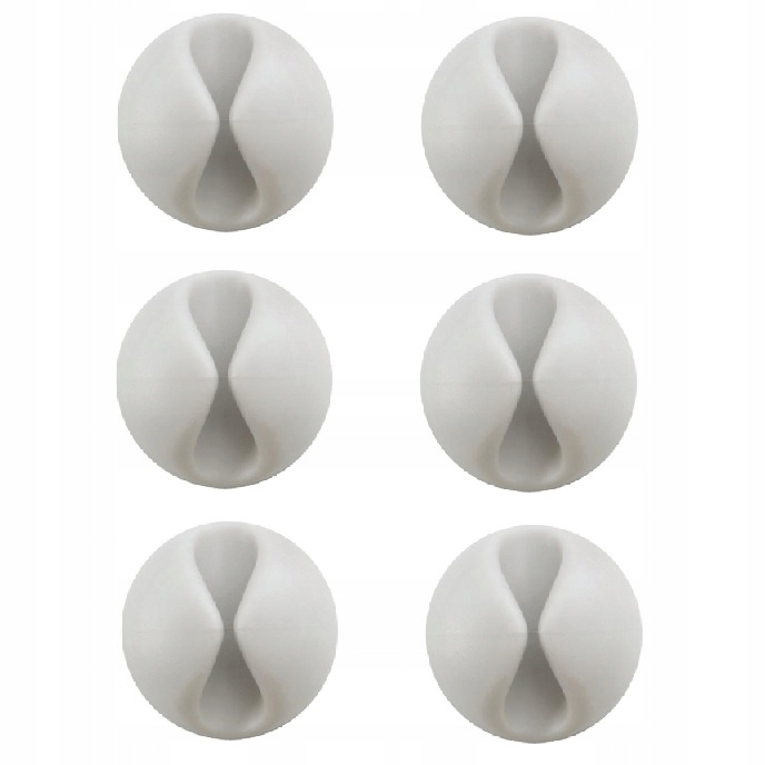 

6 X Samoprzylepny Organizer Uchwyt Kabli Silikon