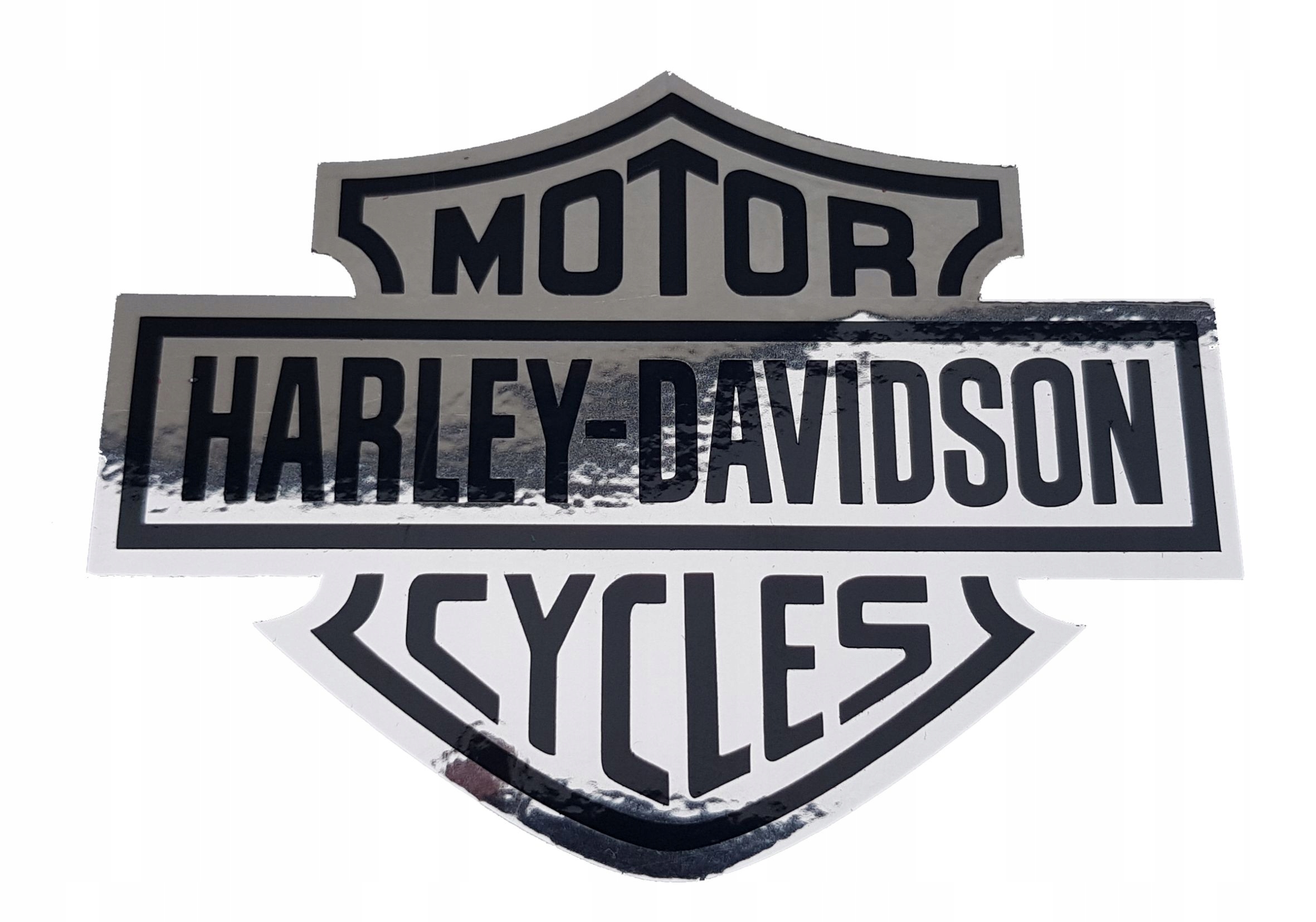 

Naklejka Harley Davidson Srebrny Chrom 15 cm