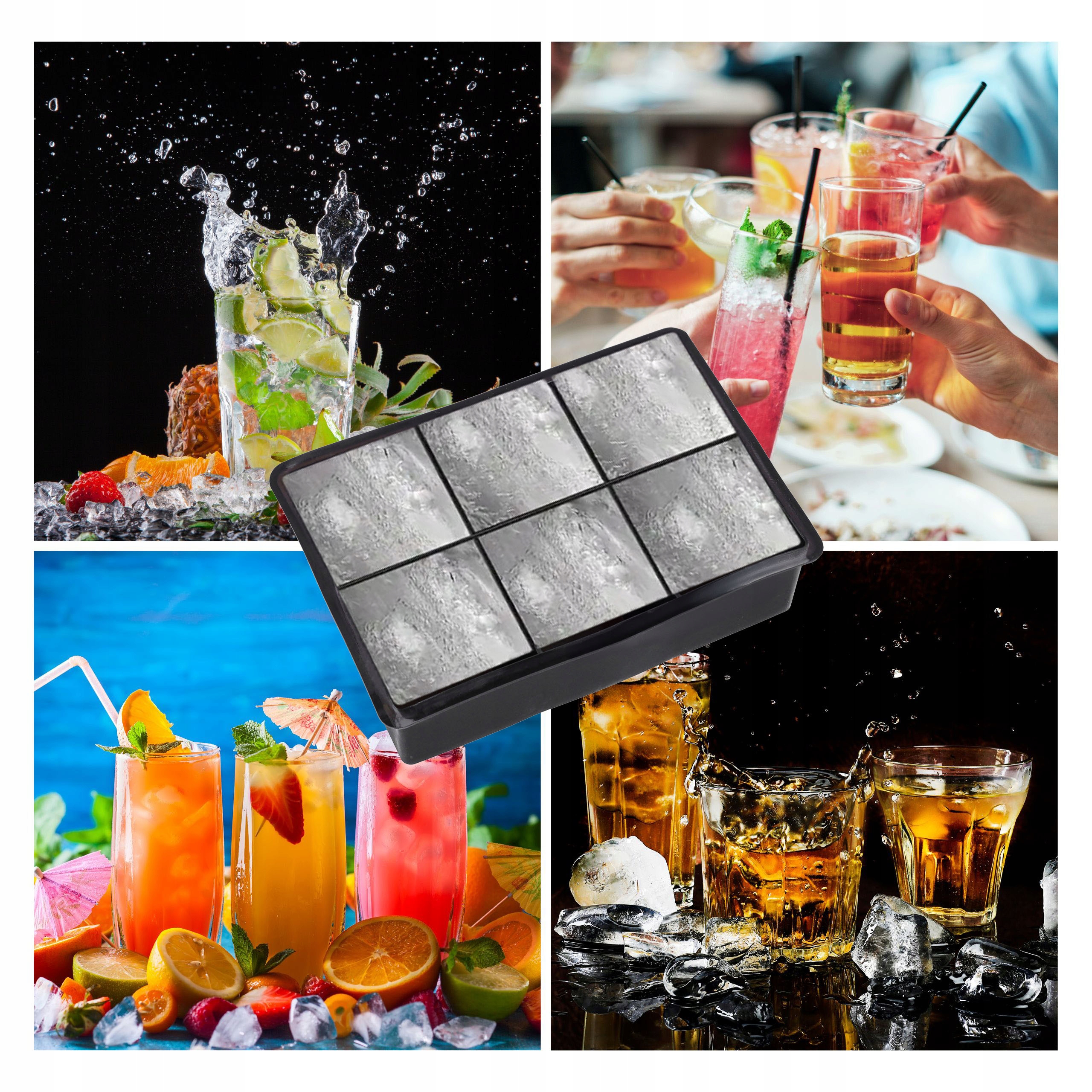 FORMA DO LODU FOREMKI 6szt KOSTEK SILIKONOWE FOREMKA DUŻE XXL CHŁODZENIA EAN (GTIN) 5903822759970