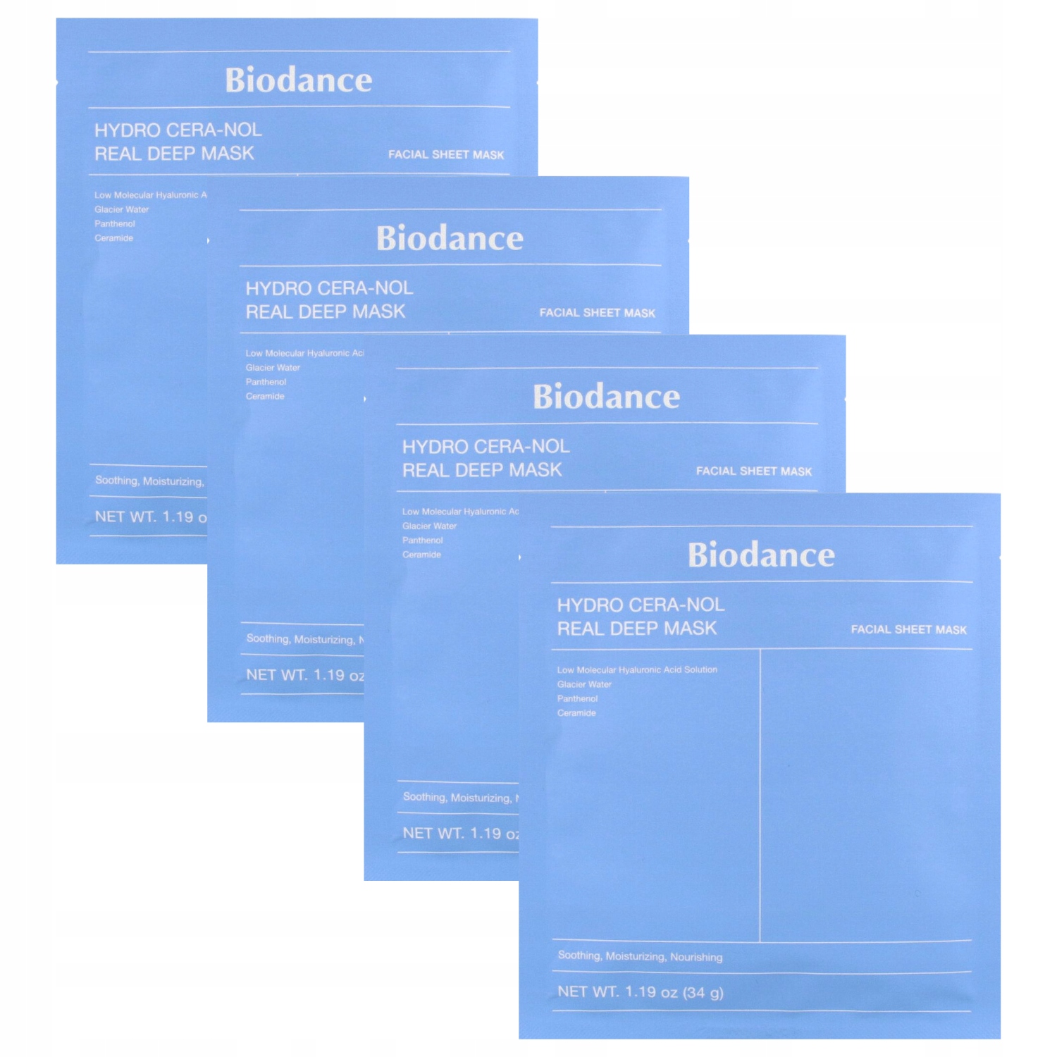 Biodance Hydro Cera-nol Real Deep Mask 4 x 34 g – pleťová maska, sada