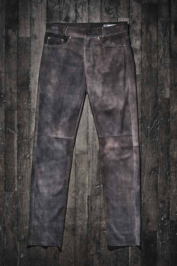 Lekkie Skórzane Spodnie Długie Lederhosen rozm. 54