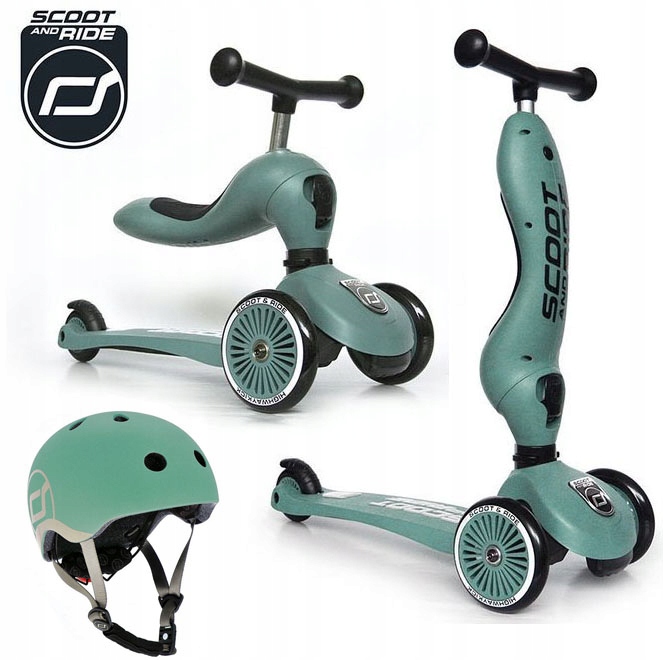 Hulajnoga Trójkołowa Scoot & Ride Kask Forest