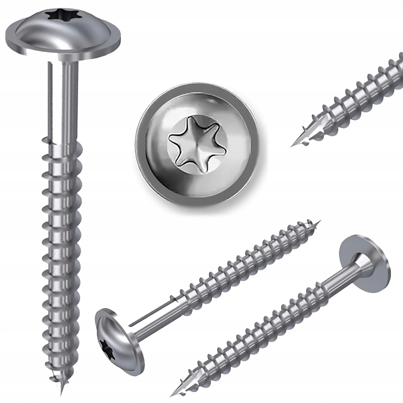 Skrutky do dreva 8x200 tesárske torx TX40 nerezové A2 tanierové 50ks