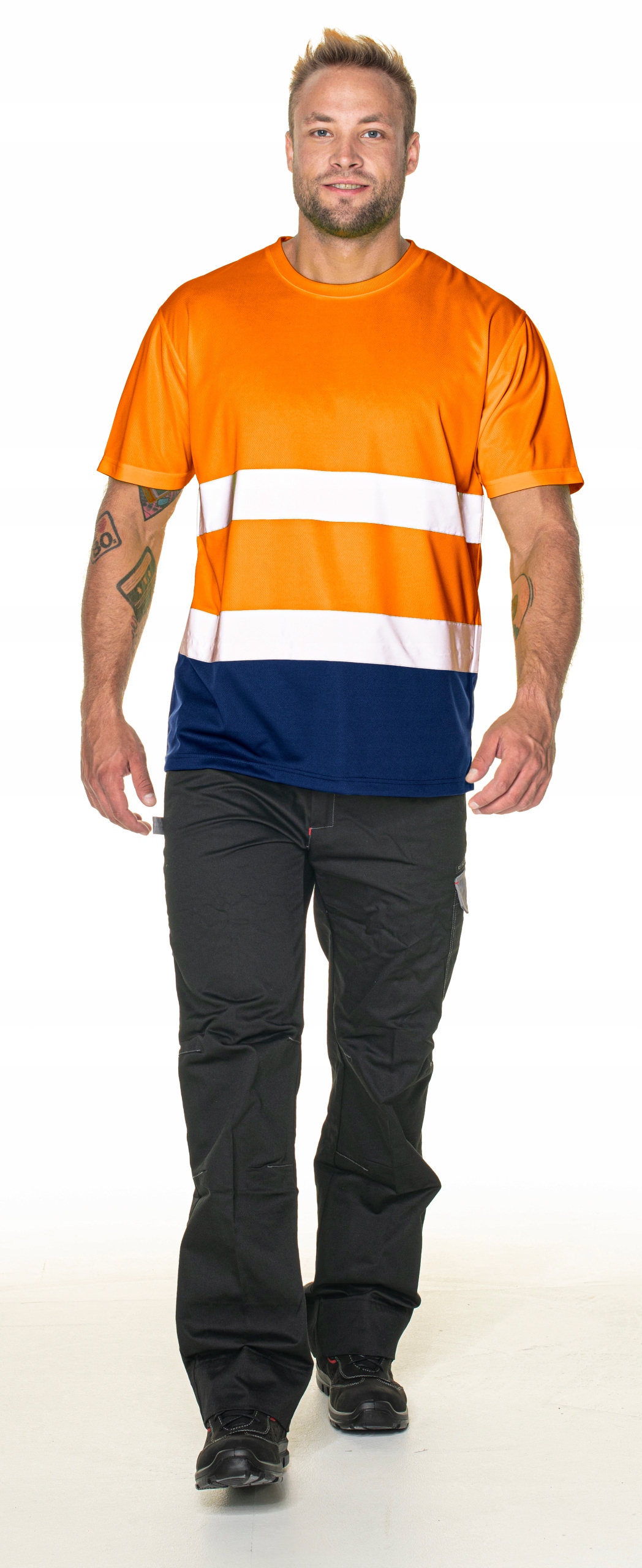 koszulka Z ODBLASKAMI OSTRZEGAWCZA Hi-Vis POMARAŃCZOWA R. S