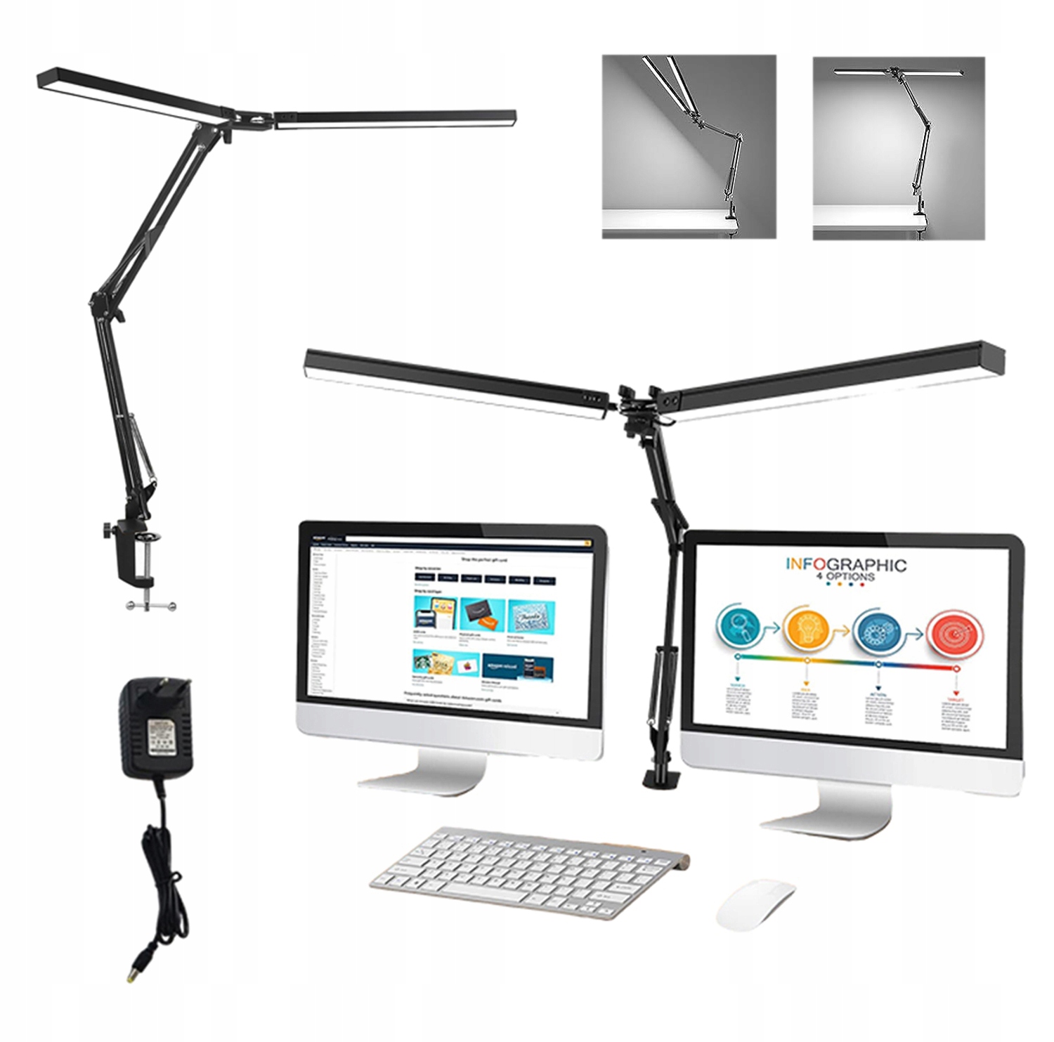 Led Stolní Lampička 24W Kreslicí Školní Stůl