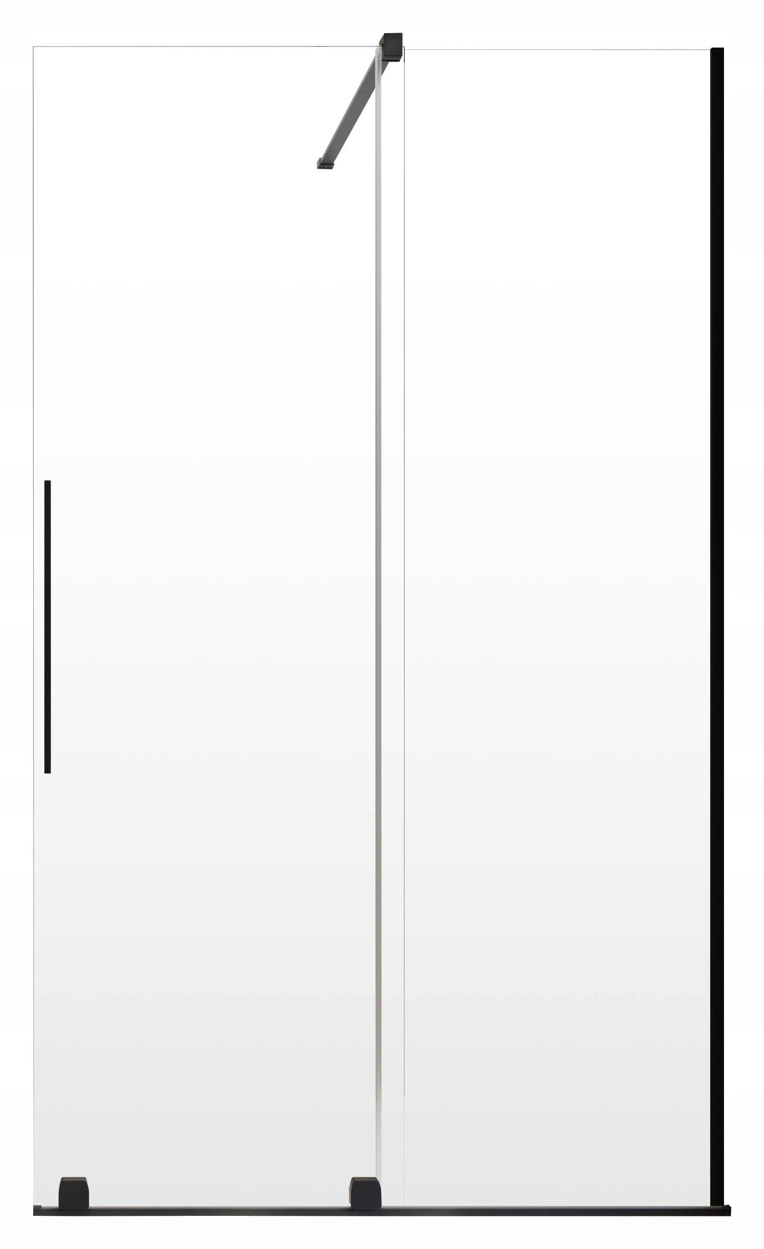Kabina Furo Black Walk-In 120x200 Prawa Radaway