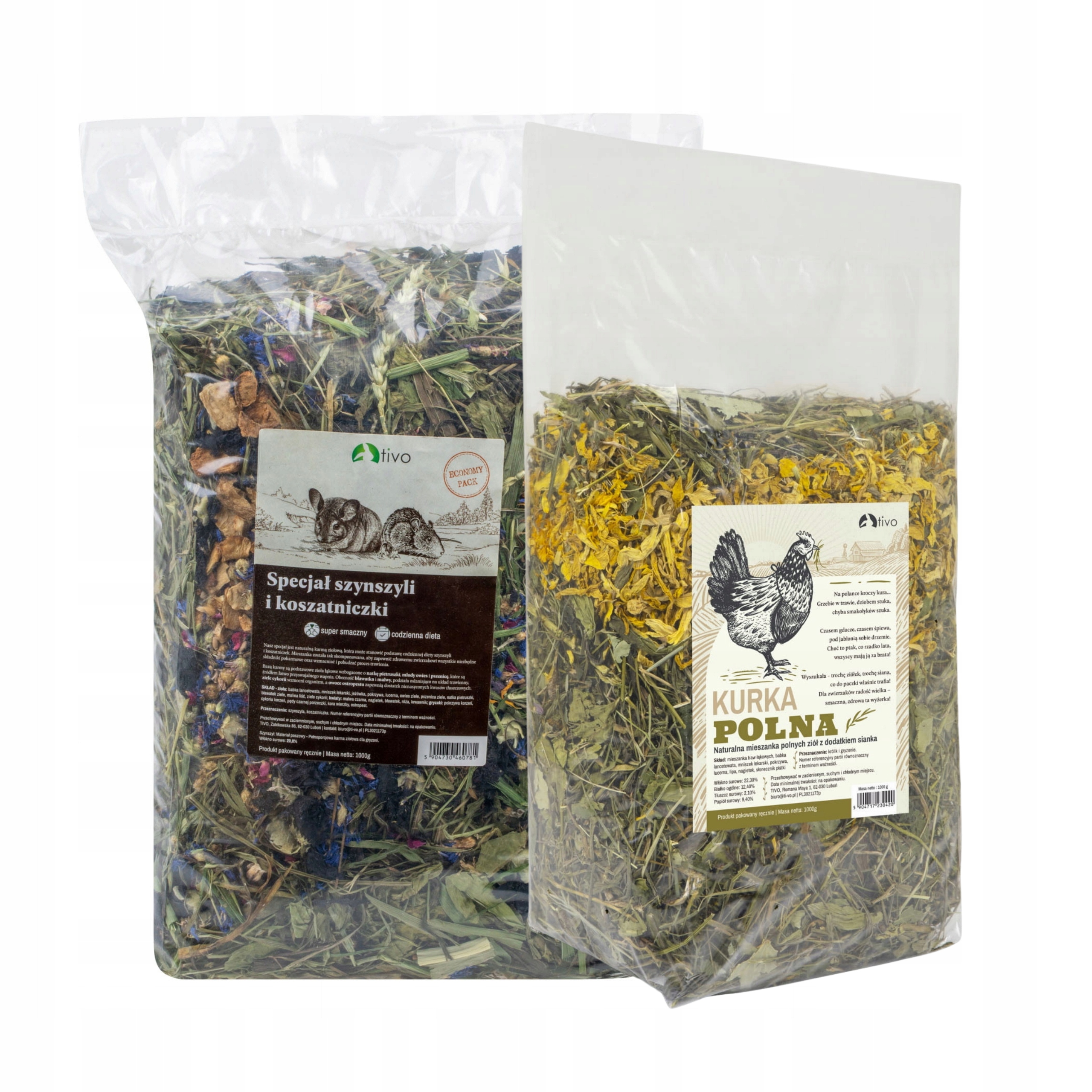 Levně Sada pro činčily Tivo činčilová specialita 1 kg polní kohout 1 kg