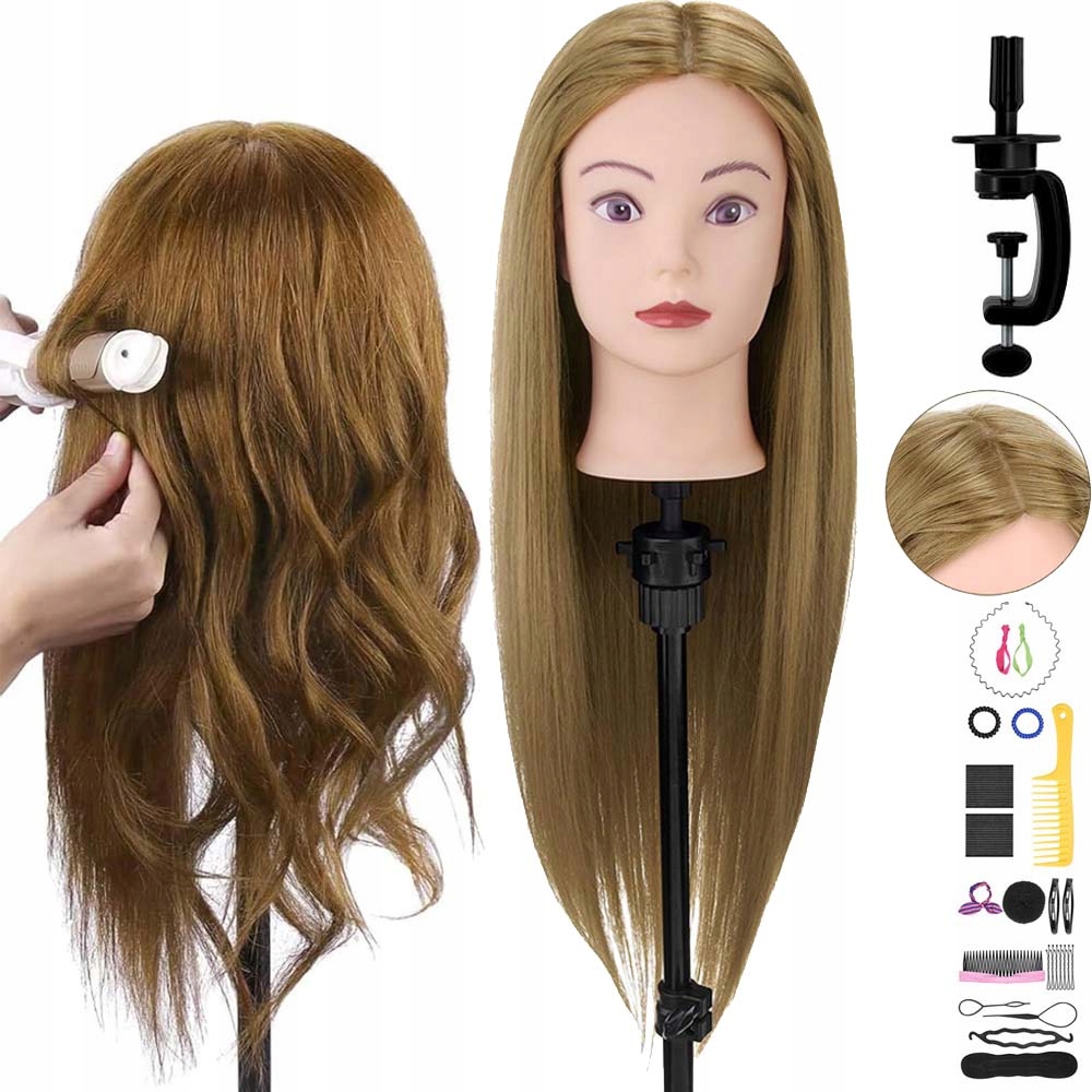 Hlava Kadeřnického Tréninku S Rukojetí, Dostatečný Objem Vlasů