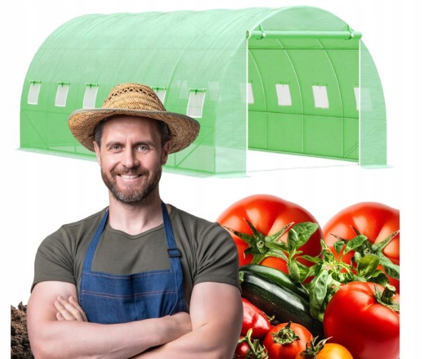 Tunel foliowy ogrodowy 3×6×2 M foliak szklarnia na owoce warzywa 140G Uv