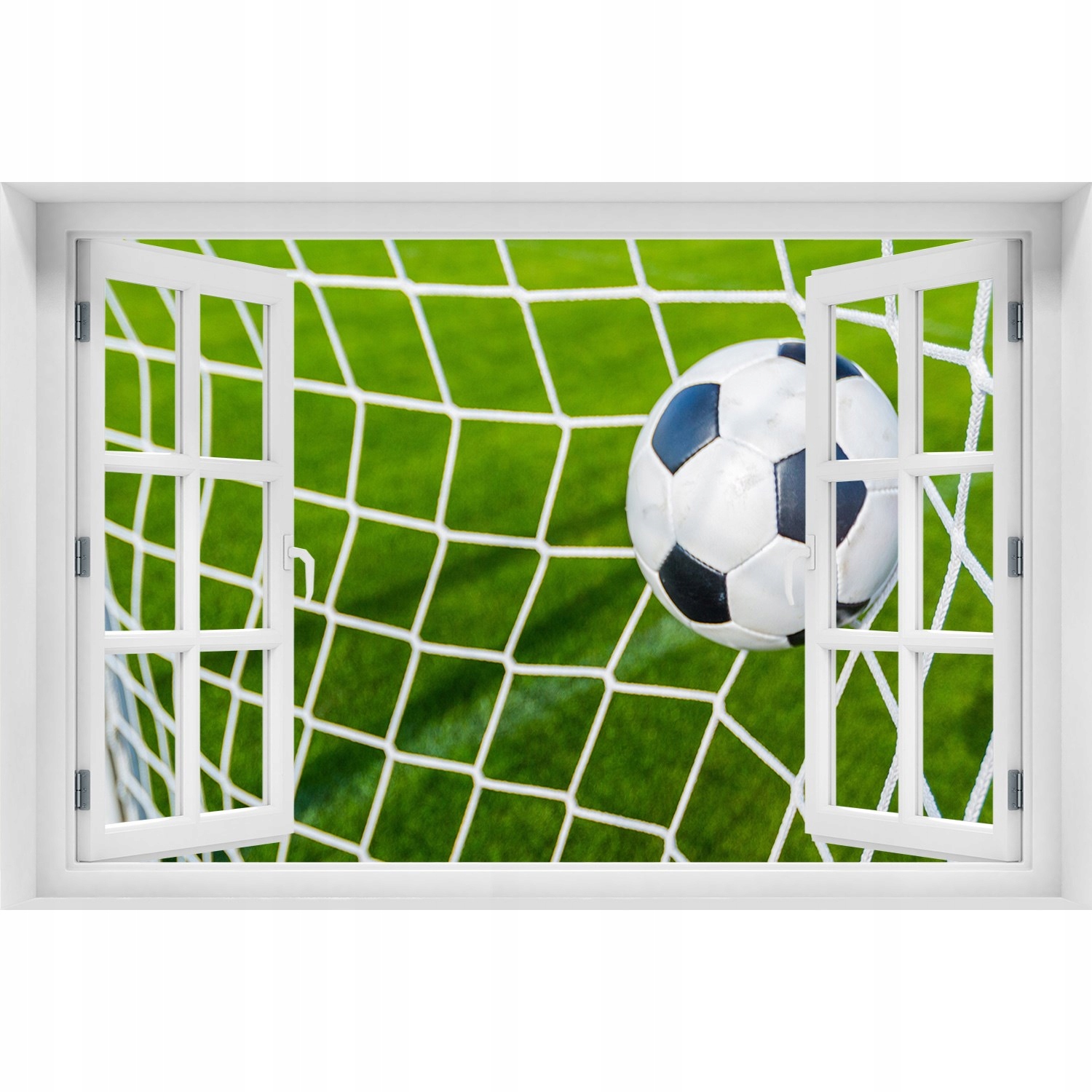 

3D Okno Naklejka na ścianę Piłka w bramce 120x80