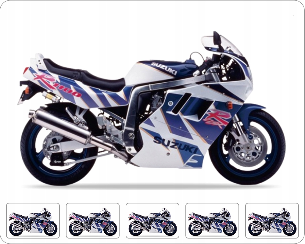 Samolepky Na Motocykl Juula Pro Suzuki Gsx-r 1100 1992 L99 Modré Bílé
