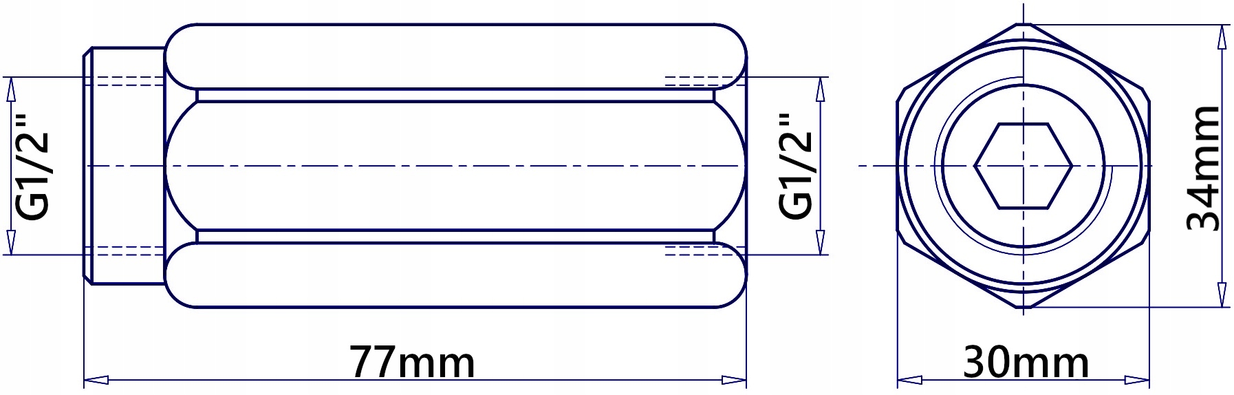ZAWÓR HYDRAULICZNY ZWROTNY LINIOWY 1/2'' 70L/min Producent części SM