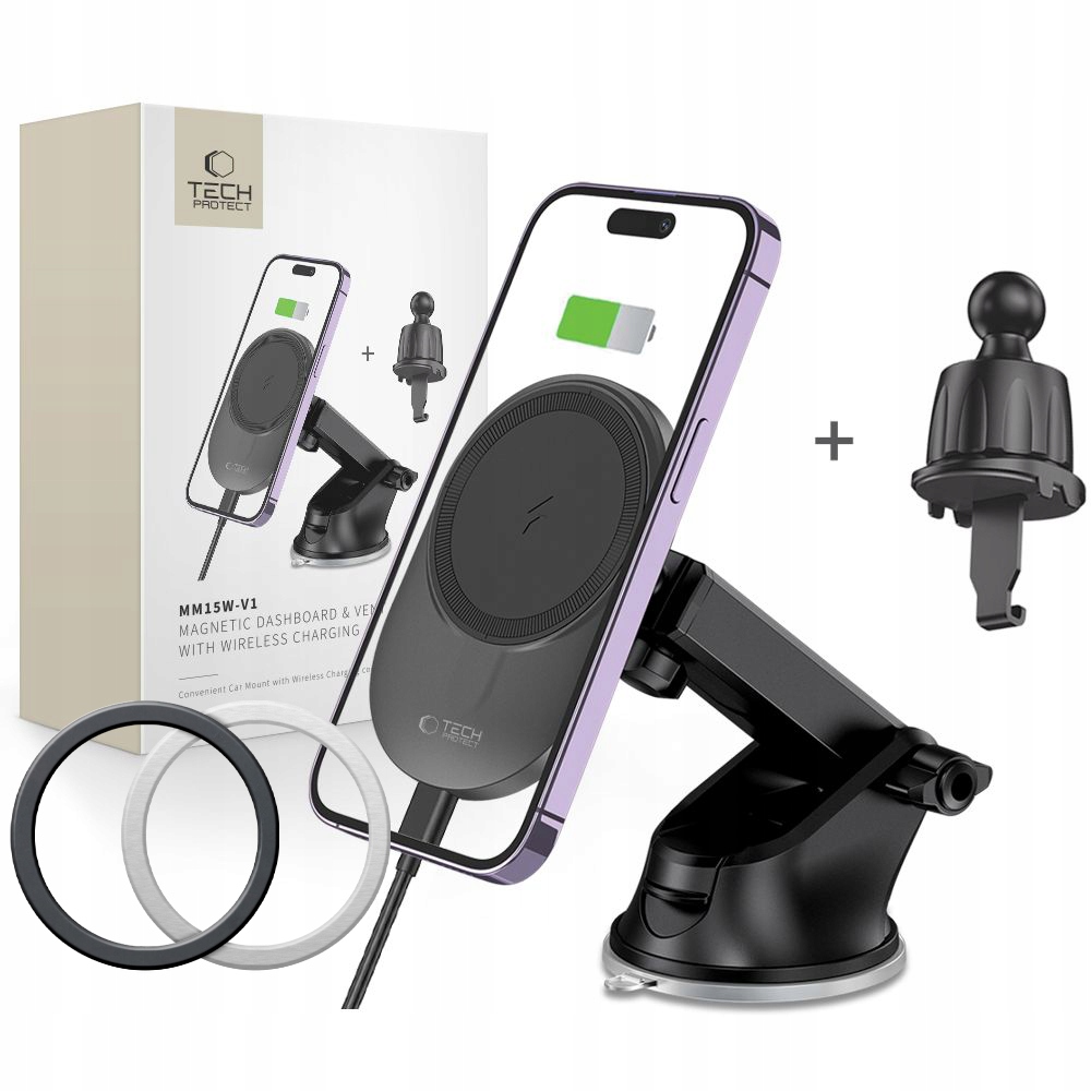 Uchwyt Samochodowy Ładowarka Indukcyjna Do Magsafe Na Kokpit Do Kratki