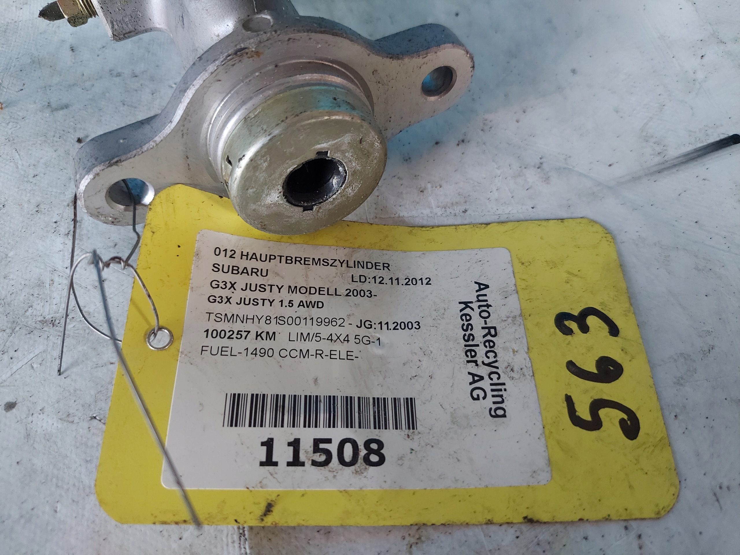 servo bubanj SUBARU G3X AWD 1.5 B 2003 R NABCO