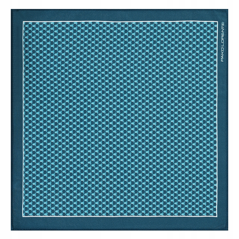 Hedvábná tyrkysová pánská kapesníčka v chobotnici Pako Lorente One Size