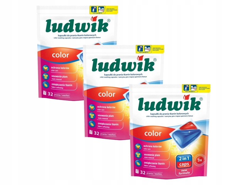 Kapsułki do prania Ludwik 2in1 Color 96 szt.