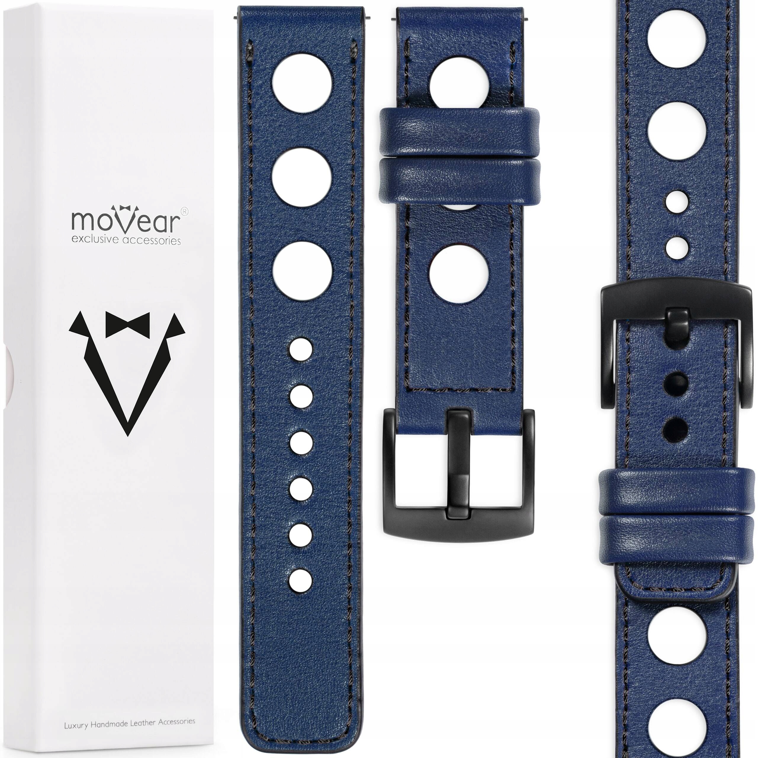 Kožený řemínek pro Huawei Watch 20 mm GT2 GT3 5 4 3 2 Elegantní Movear