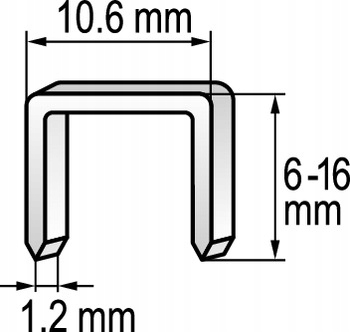 ZSZYWACZ TAPICERSKI 6-16 MM YATO Kod producenta YT-7005