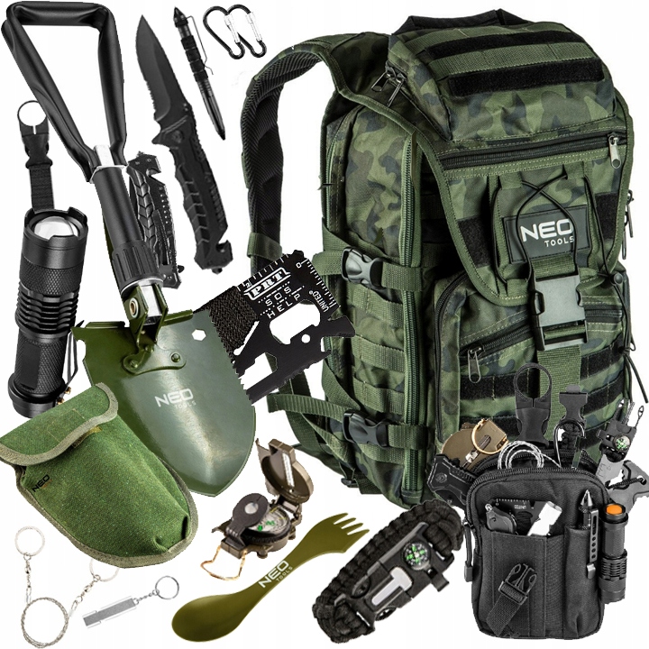 Zestaw Przetrwania Przeżycia Taktyczny Surwiwalowy Plecak Survivalowy XXL