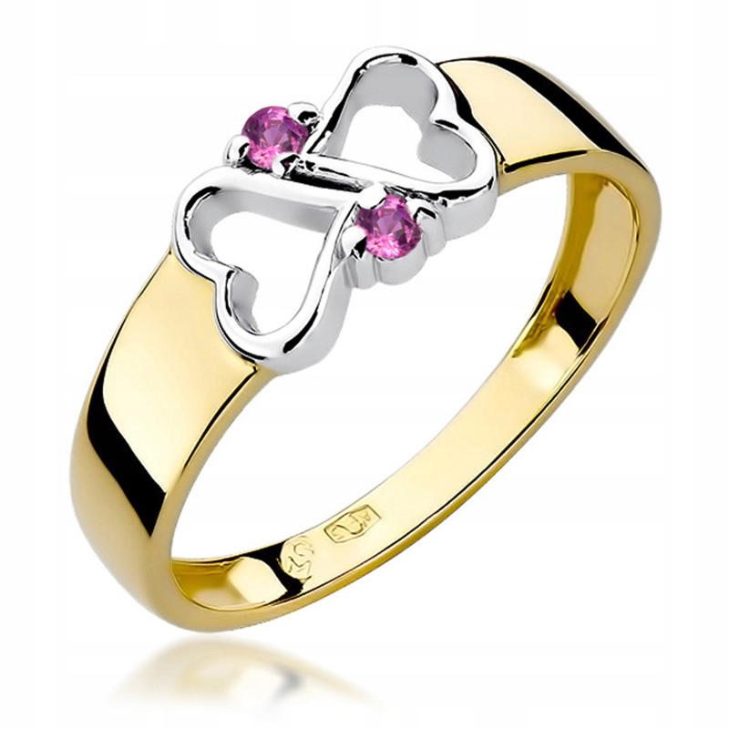 

Złoty Pierścionek Zaręczynowy pr585 Szafir 0,08ct