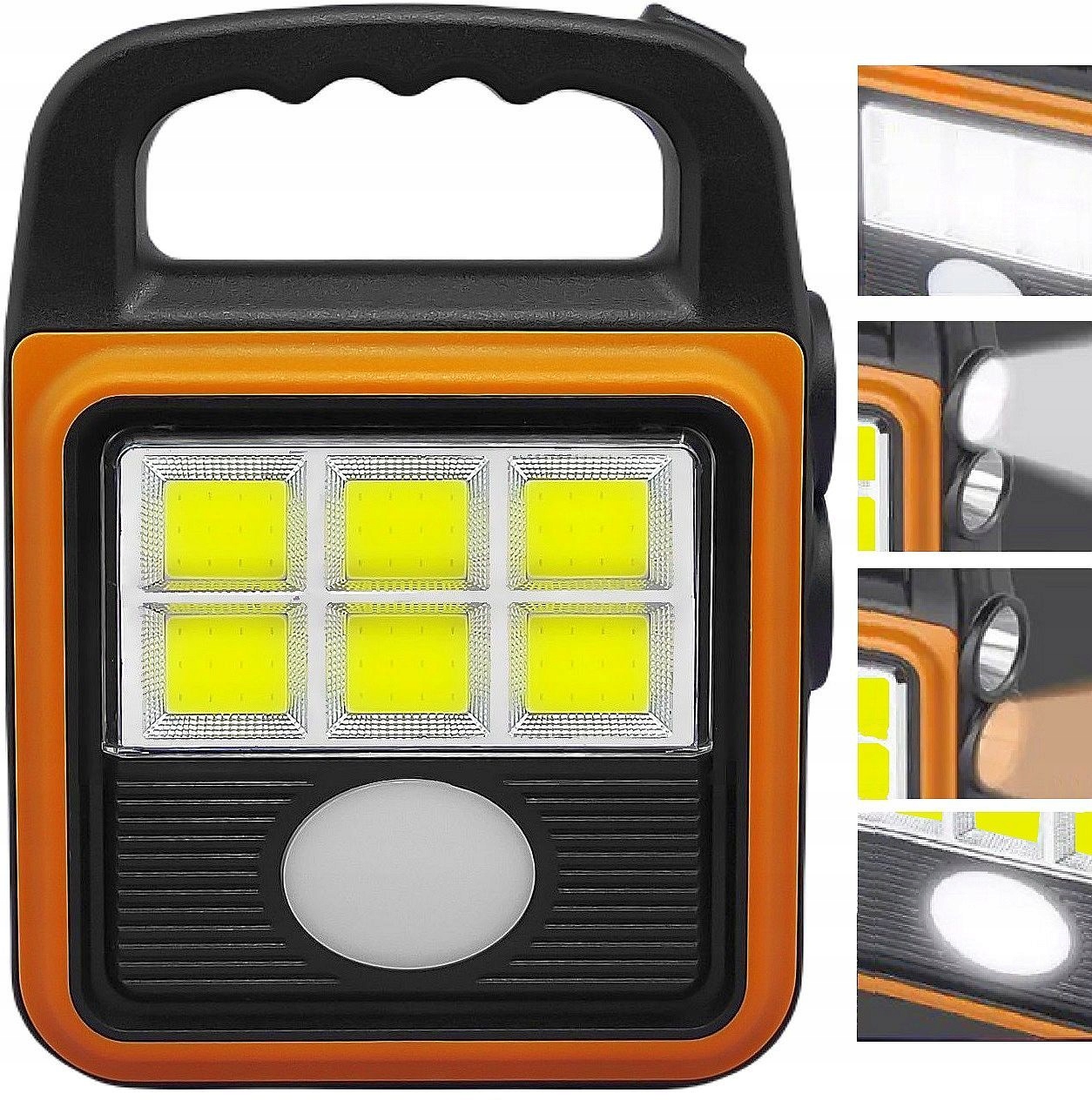 Latarka Led Cob Akumulatorowa I Solarna Power Bank