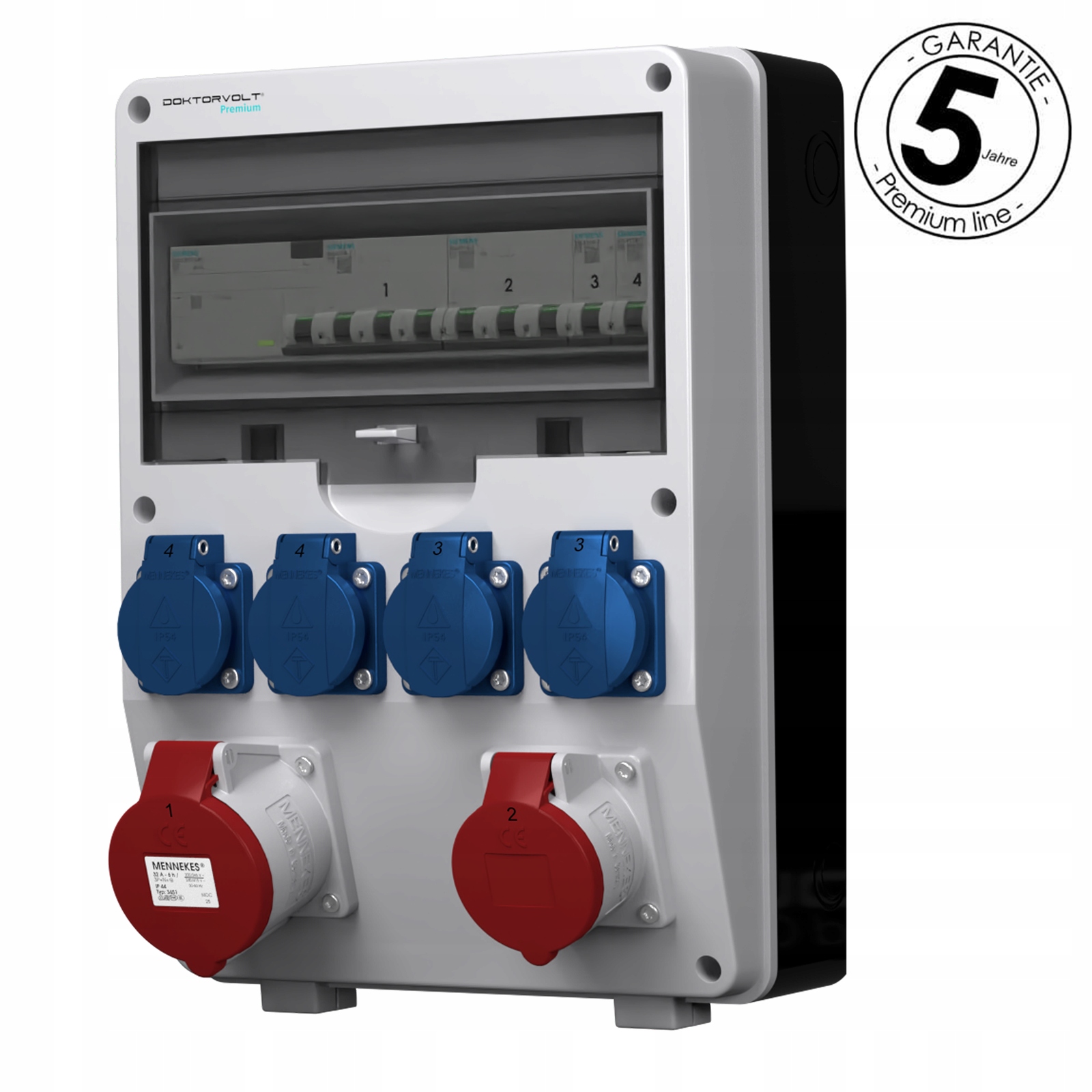 Stavebný bezpečnostný rozvádzač Siemens 32A 400V, rozvodná skrinka