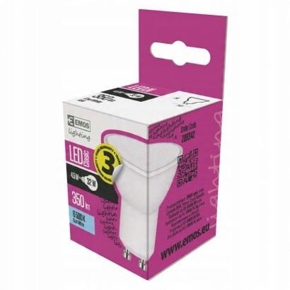 

Żarówka Led 3,8W-30W GU10 zimna biel 320lm Emos