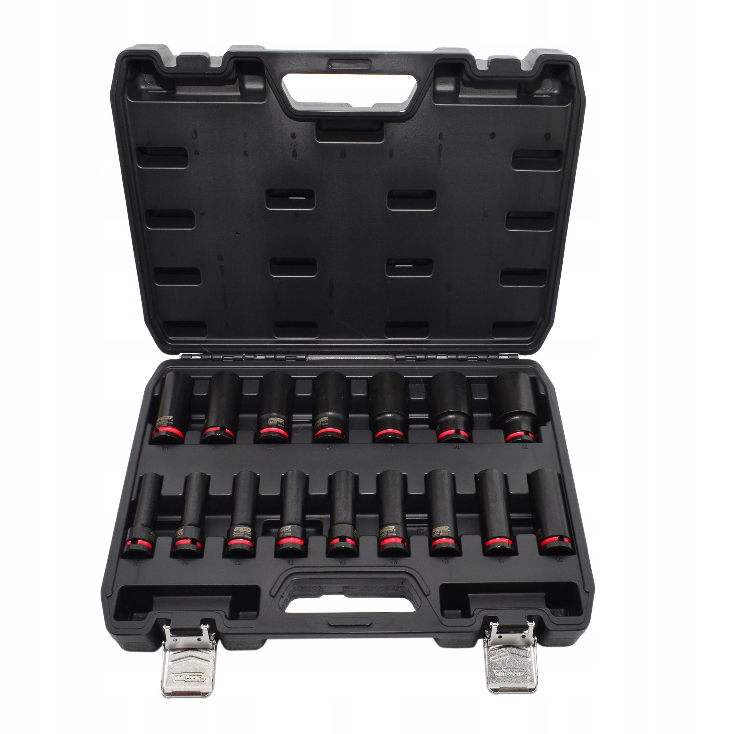 Sada Rázových Nástavců 1/2" 16dílná 11-32 mm Dlouhá Black Line Awtools