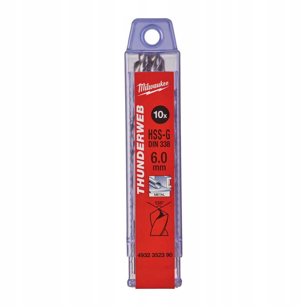 Milwaukee 4932352390 Wiertło Hss-g Thunderweb 6mm 10 szt. do metalu