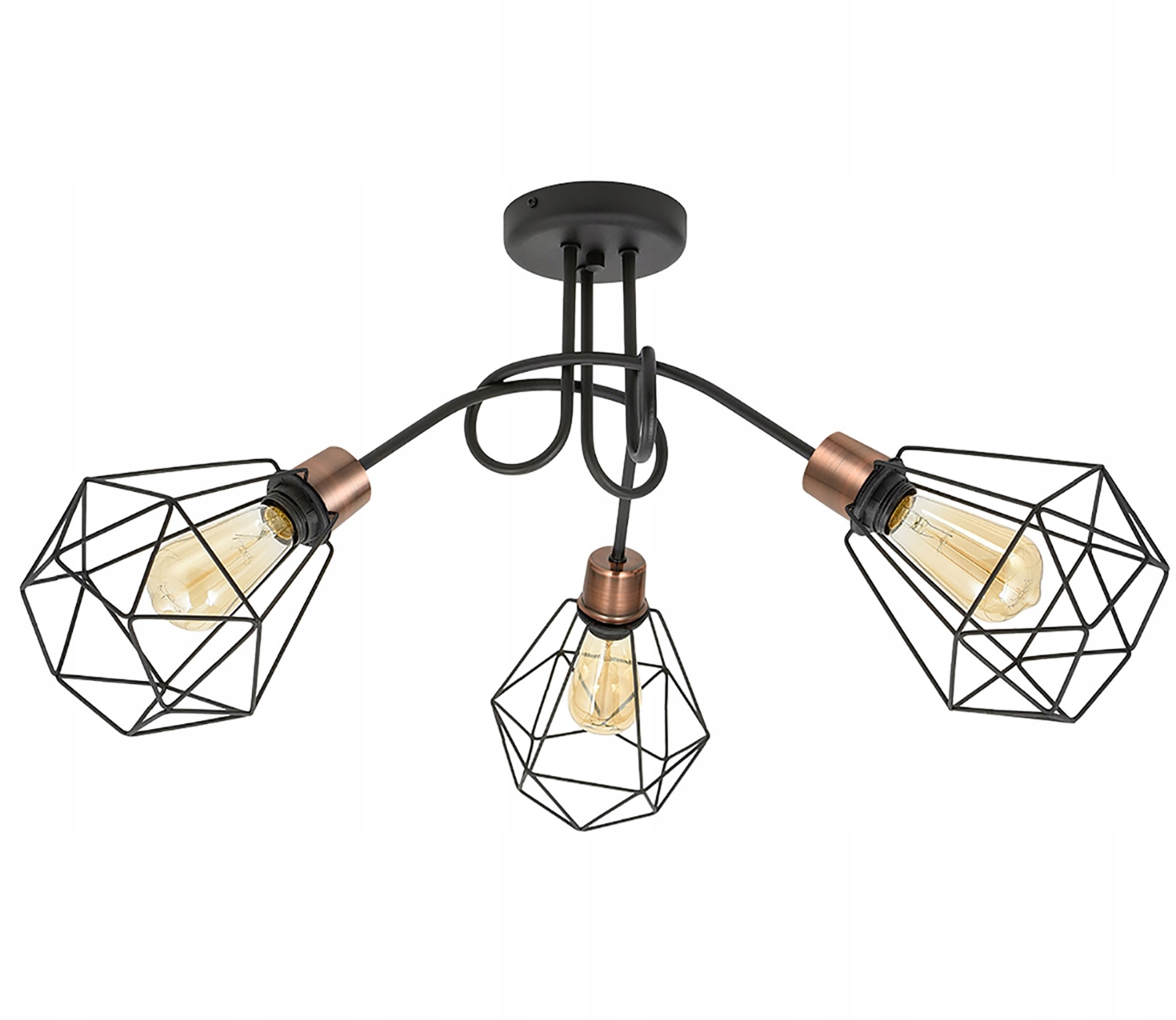 

Lampa Sufitowa Wisząca Żyrandol Pętla Loft Edison